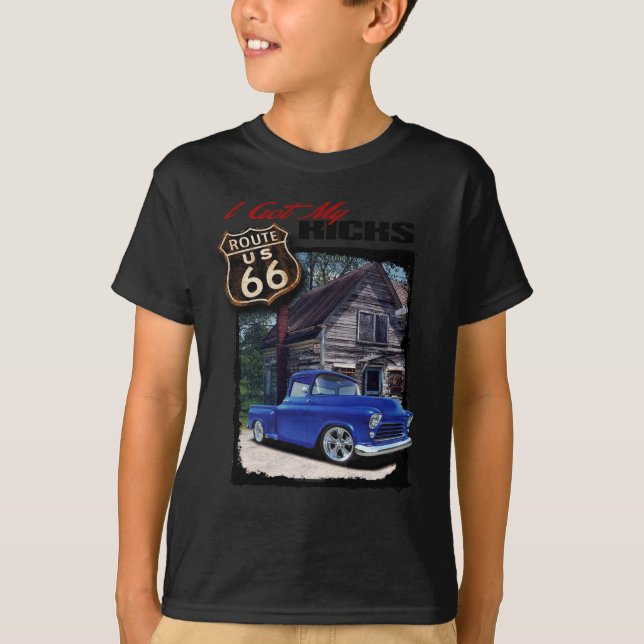 Stepside auf Route 66 T-Shirt (Vorderseite)