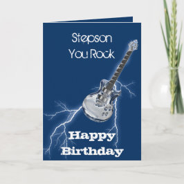 Stepson Rock Lightning Birthday Karte