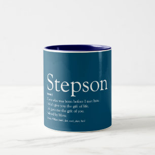 Stepson Typographic Fun Blue Zweifarbige Tasse