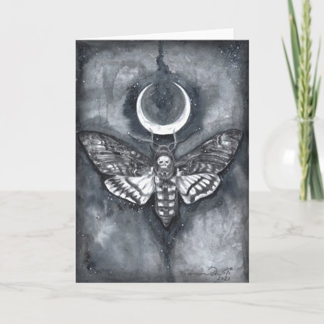 Sterbemond Blank-Grußkarte Crescent Moon Karte (Vorderseite)