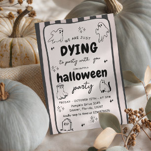 Sterben, um mit dir süße Geister Halloween zu feie Einladung