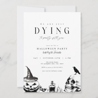 Sterbeparty-Erwachsene Halloween-Party-Einladung Einladung