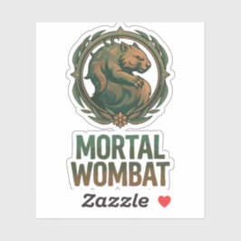 Sterblicher Wombat Aufkleber