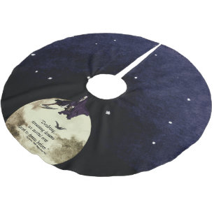 Sterblichkeit und der Mond Polyester Weihnachtsbaumdecke