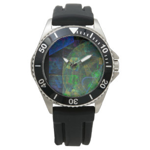 Stereo Punk Flame Fraktal Armbanduhr