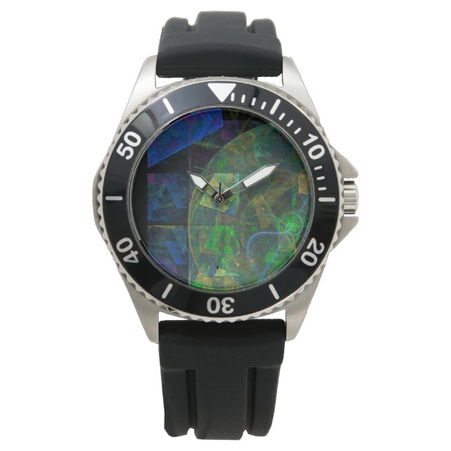 Stereo Punk Flame Fraktal Armbanduhr (Vorderseite)