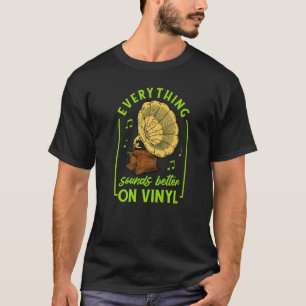 Stereo-Schallplatten-Fan Musik-Schallplattenspiele T-Shirt