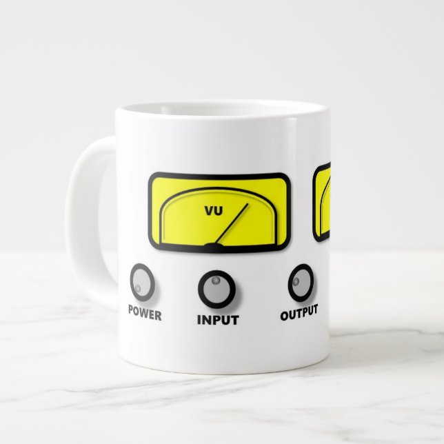 "Stereo" Tassenentwurf Jumbo-Tasse (Vorderseite Links)