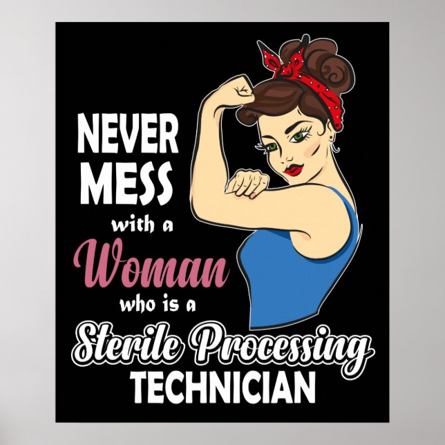 Sterile Processing Technique geben Frauen Autoclav Poster (Vorne)