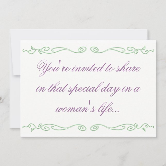 Sterilisations-Party Einladungen (Vorderseite)