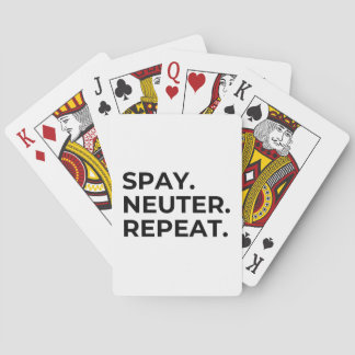 Stériliser. Castrer. Recommencer. Cartes à jouer
