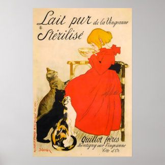 Sterilisierte reine Milch von der Vingeanne POSTER