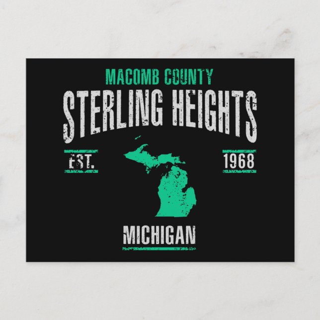 Sterling Heights Postkarte (Vorderseite)