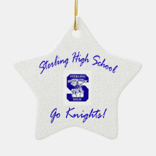 Sterling High Go Knights Logo I Star Ornement