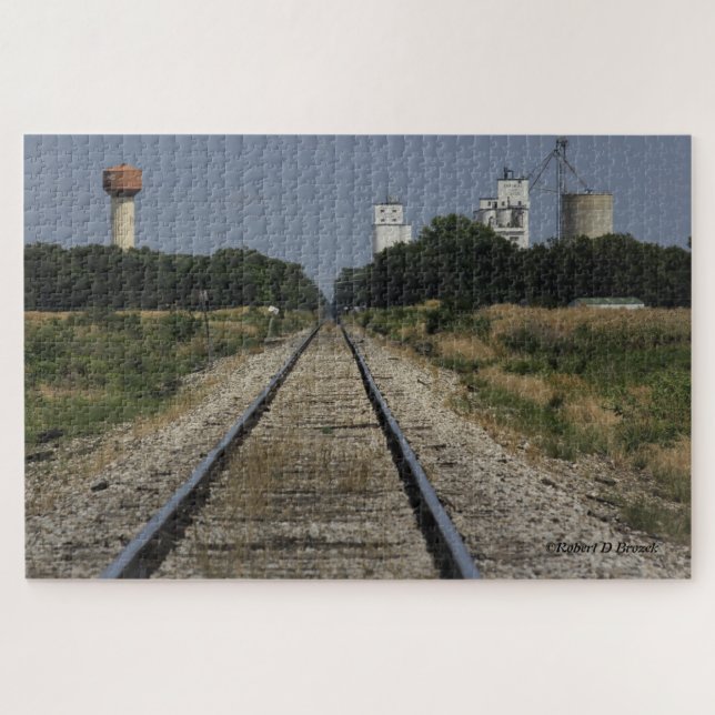 Sterling Kansas mit Eisenbahntrassen PUZZLE (Horizontal)