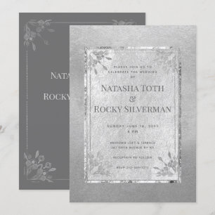 Sterling Silver Affair Wedding & Party Einladung