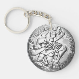 Sterling Silver Medal Tokyo Olympia 1964 Schlüsselanhänger