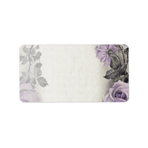 Sterling Silver Rose Blank Wedding Address Labels Adressaufkleber