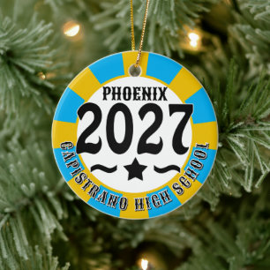 Stern-Abschlussklasse 2027 Foto-Abschlussfeier Keramik Ornament