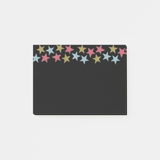 Stern-Anmerkungen über Schwarzes Post-it Klebezettel (Vorderseite)