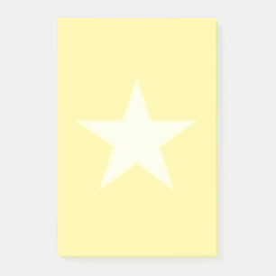 Stern auf hellgelb post-it klebezettel