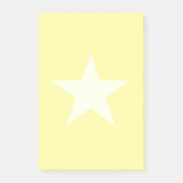 Stern auf hellgelb post-it klebezettel (Vorderseite)
