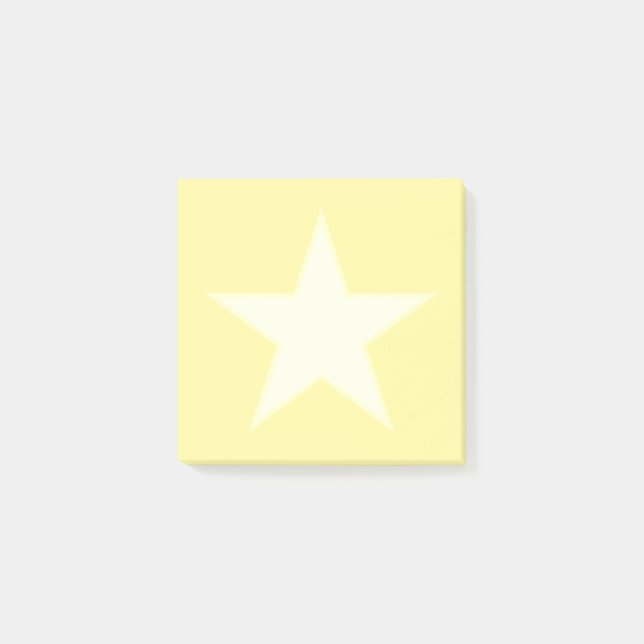 Stern auf hellgelb post-it klebezettel (Vorderseite)
