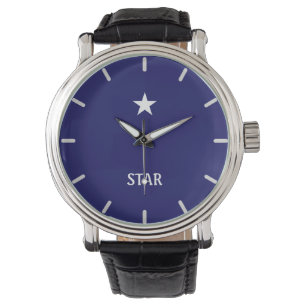 Stern auf Navy Blau Armbanduhr