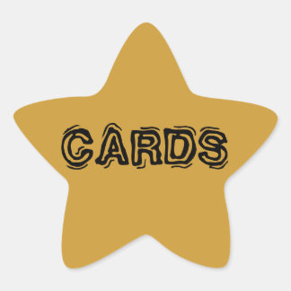 Stern-Aufkleber beschriftet Karten