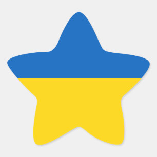Stern-Aufkleber Flagge der Ukraine
