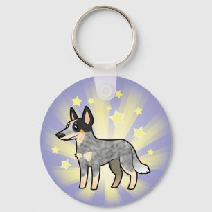 Stern-australischer Viehhund/Kelpie Schlüsselanhänger