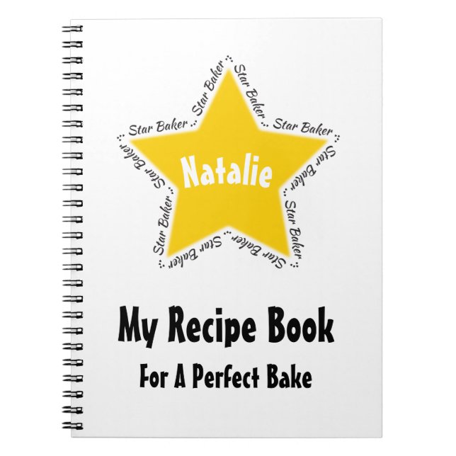 "Stern-Bäcker" mein Rezept-Buch Notizblock (Vorderseite)