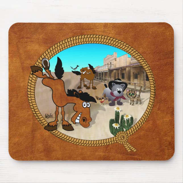 Stern bockig das Rodeo-Pferd Mousepad (Vorne)
