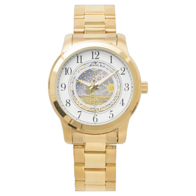 Stern Celest Sonne Armbanduhr (Vorderseite)