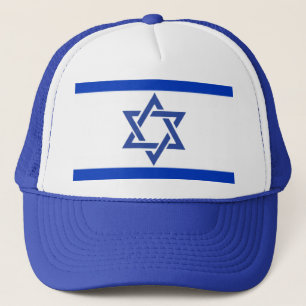 Stern Davids, Israel-Flagge, jüdische Delux-Baseba Truckerkappe