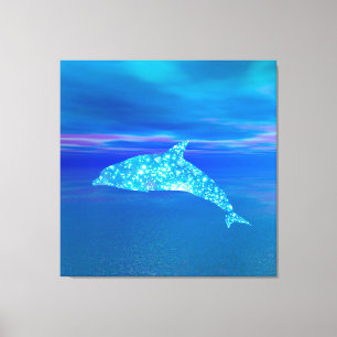 Stern-Delfin Leinwanddruck