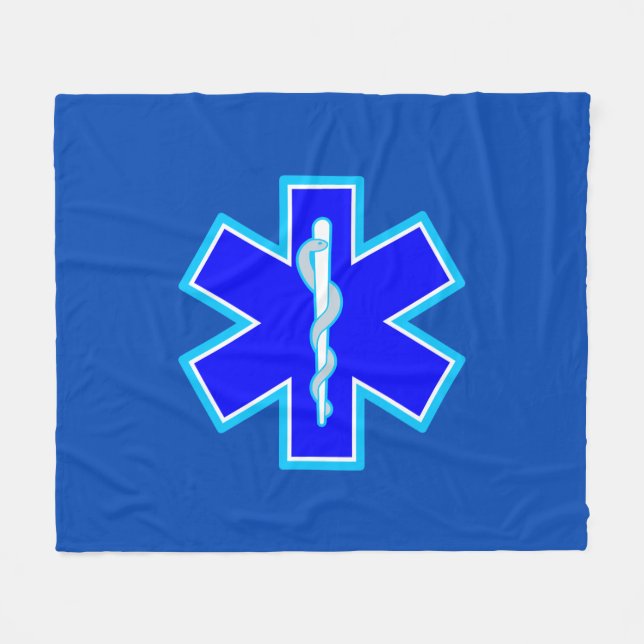 Stern der Leben-Sanitäter-Notärztlichen Bemühungen Fleecedecke (Vorderseite (Horizontal))