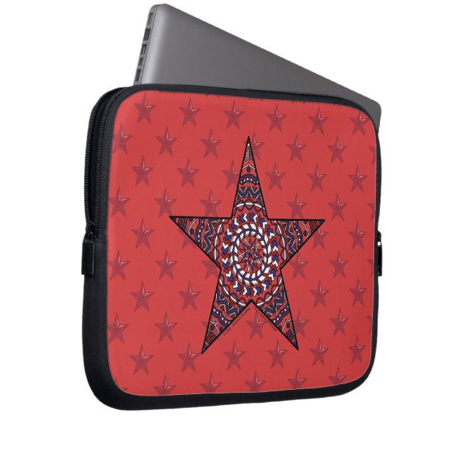 Stern der Unabhängigkeit - Laptop-Fall Laptopschutzhülle (Vorne Rechts)