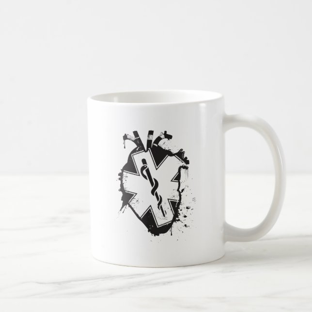 Stern des anatomischen Herzens des Lebens Kaffeetasse (Rechts)