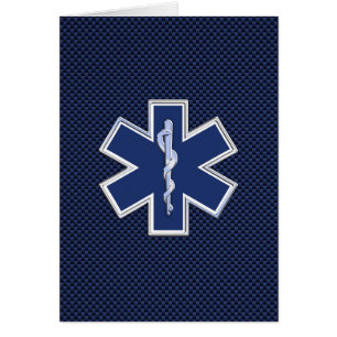 Stern des Leben-Sanitäters EMS auf blauer