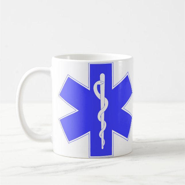 Stern des Lebens, Notmed. Service-Symbol - Tasse (Links)