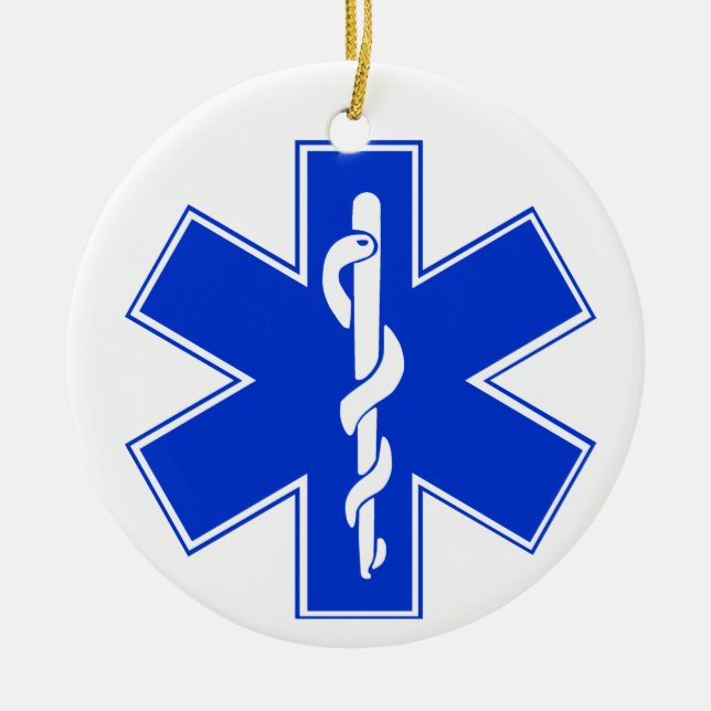 Stern des Symbols des Leben-/EMT Keramikornament (Vorne)
