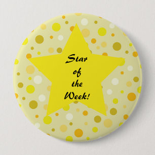 Stern des Wochen-Gelb-Stern-Punkthintergrundes Button