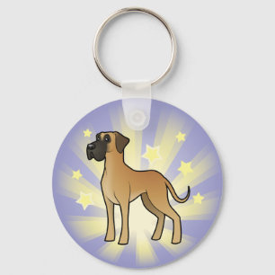Stern-Deutsche Dogge Schlüsselanhänger