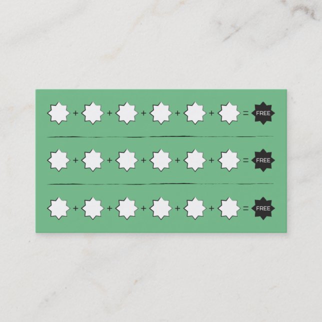 Stern-Durchschlags-Briefmarken-Loyalitäts-Karte Treuekarte (Vorderseite)
