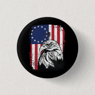 Stern-Flaggeadler Betsy Ross 13 Button