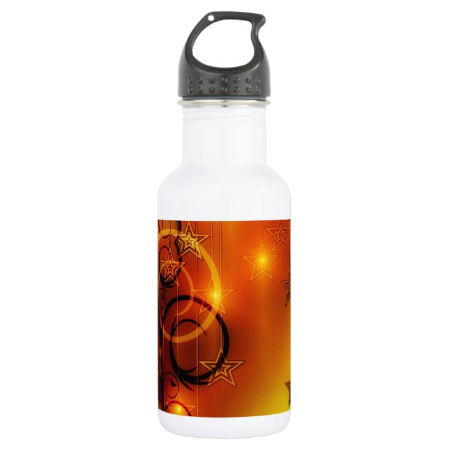 Stern-goldene Party-Schicksals-Feier Edelstahlflasche (Vorderseite)