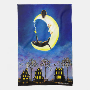 Stern Halloweens Geschirrtuch "Salems "