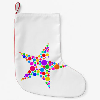 Stern-heller Regenbogen-und weißes Kleiner Weihnachtsstrumpf