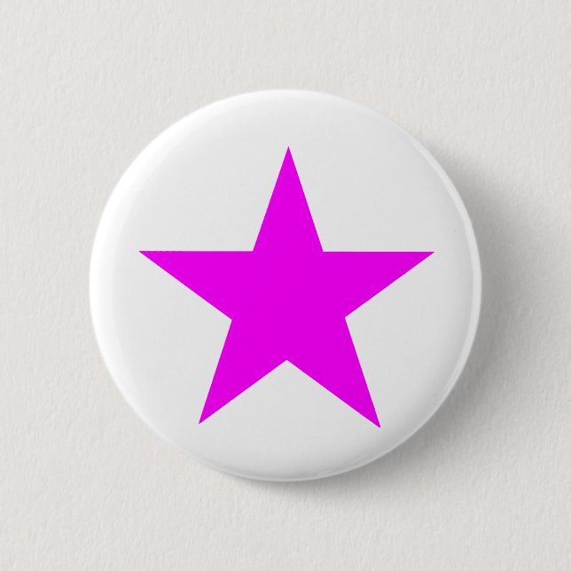 Stern-Magenta die MUSEUM Zazzle Geschenke Button (Vorderseite)